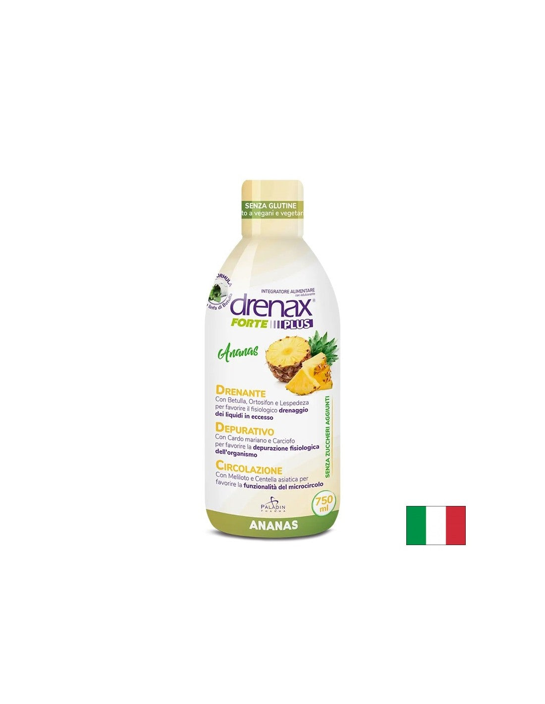 Vzorec retenčního vzoru proti tekutině s ananasem - Drenax - Drenax® Forte Plus - bylinkový diuretikum, 750 ml, 25 dávek