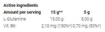 L-glutamine poeder | Glutamine gemicroniseerd met vit. B6 - 450 gram