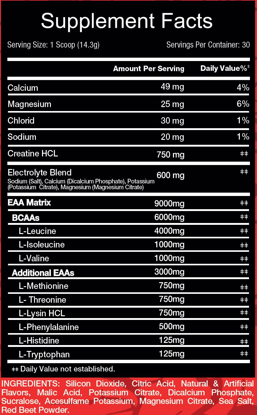EAA + Creatine HCL 429 grams