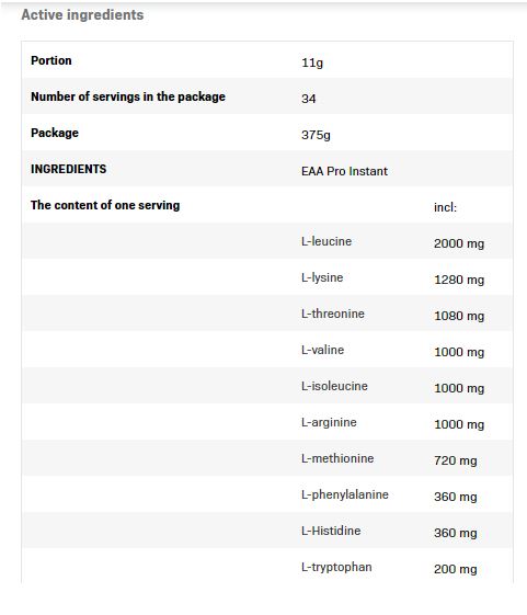 EAA Pro Instant - 0.375 kg
