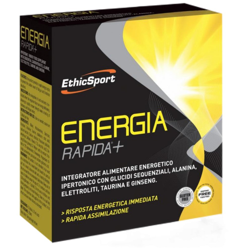 „Energia Rapida“ + | Energijos šūvis su beta laninu, „Taurine & Ginseng“ - 10 x 25 ml