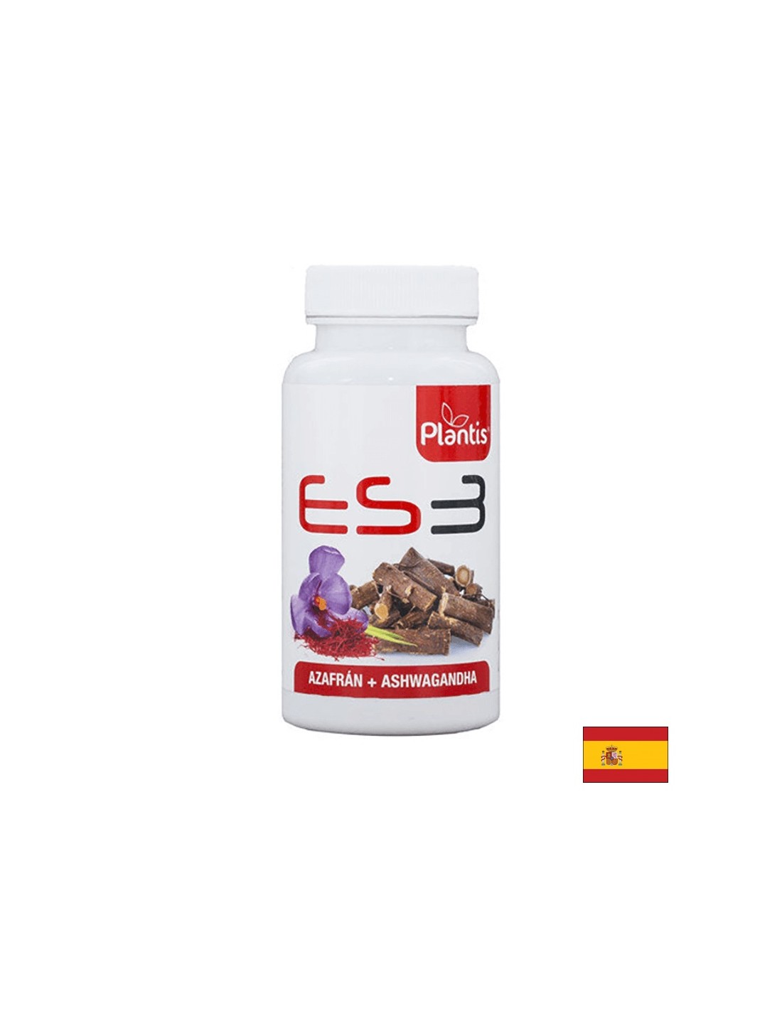 Estrés y buen humor - Azafrán + Ashwagandha ES3 Plantis®, 30 cápsulas