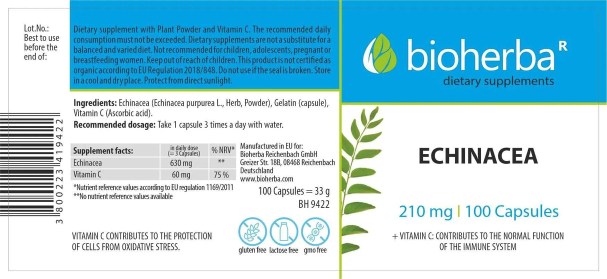 Echinacea 210 mg - 100 capsules