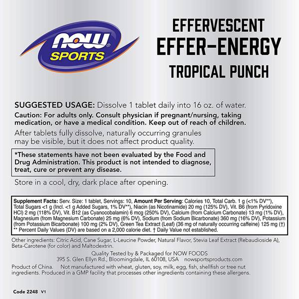 Efektinė energija/putojanti energija - 10 tirpių tablečių