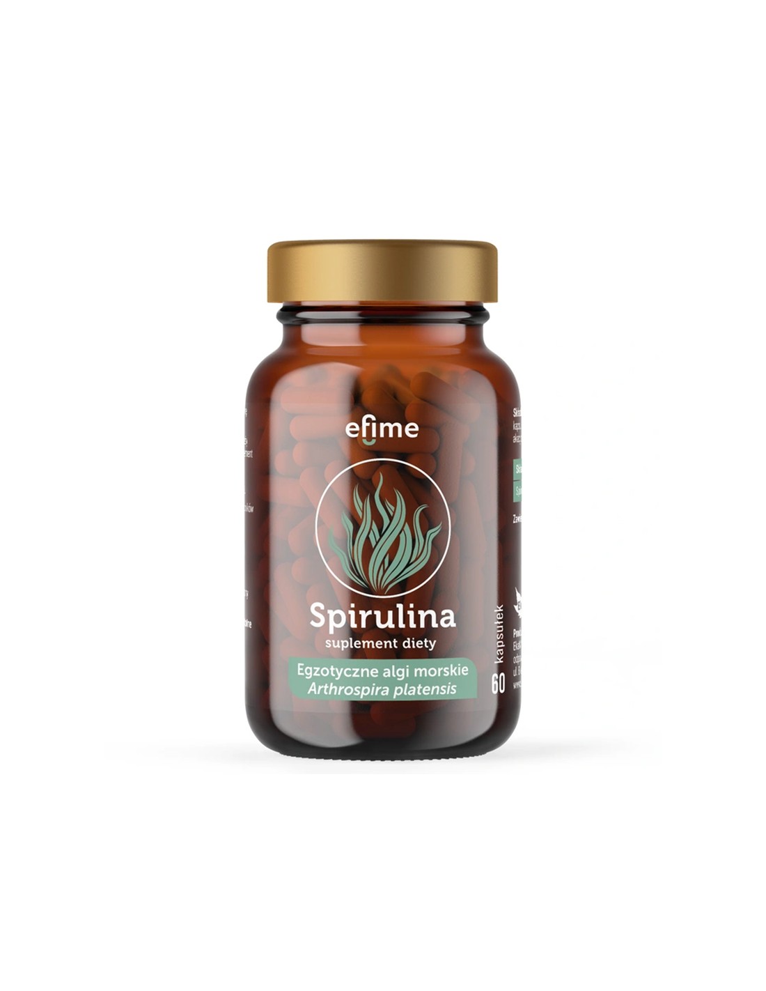 For iron deficiency anemia and fatigue - Spirulina Efime, 380 mg x 60 capsules
