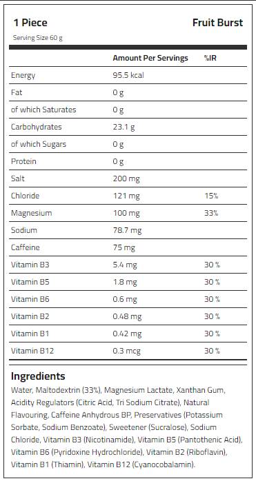 Endurance sprint isotonic energia gel + cafeína 20 x 60 gramas