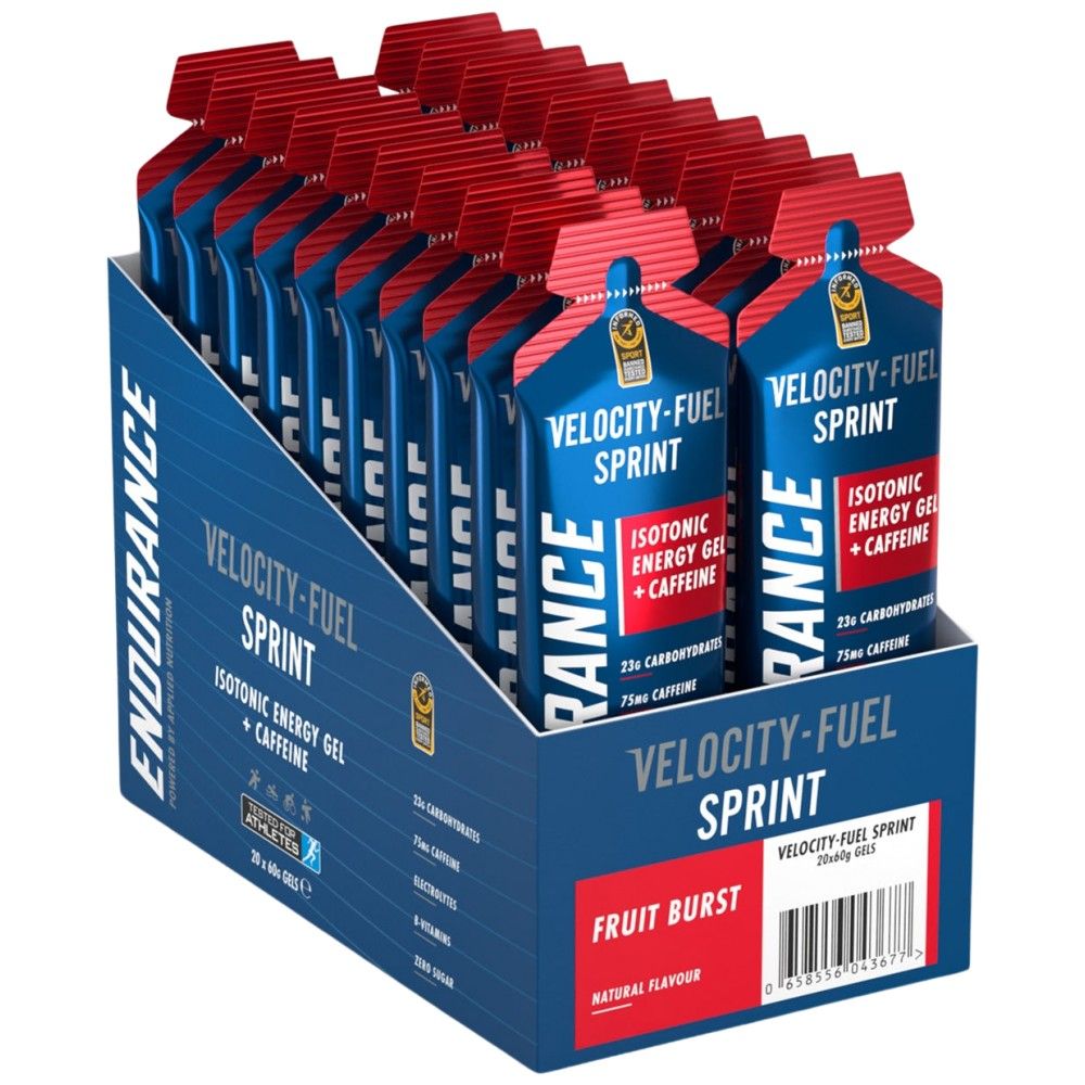 Endurance Sprint Isotonic Energy Gel + Cafeína - 20 x 60 gramos