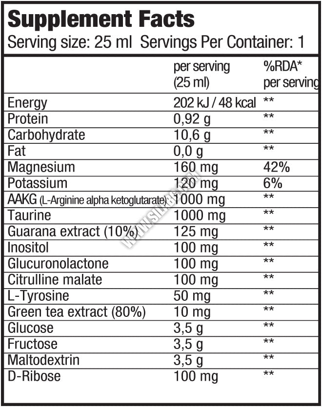 Energia strzała / 25 ml.