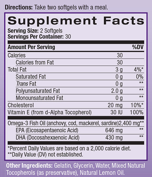 Extrem Omega 2400mg. / 60 Softgelen