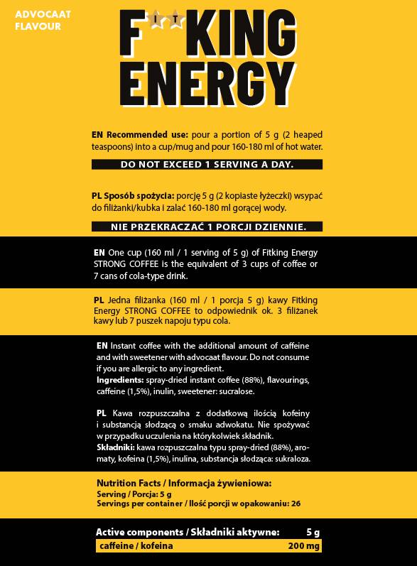 F**KING Energy | Strong Coffee Instant - 130 grams