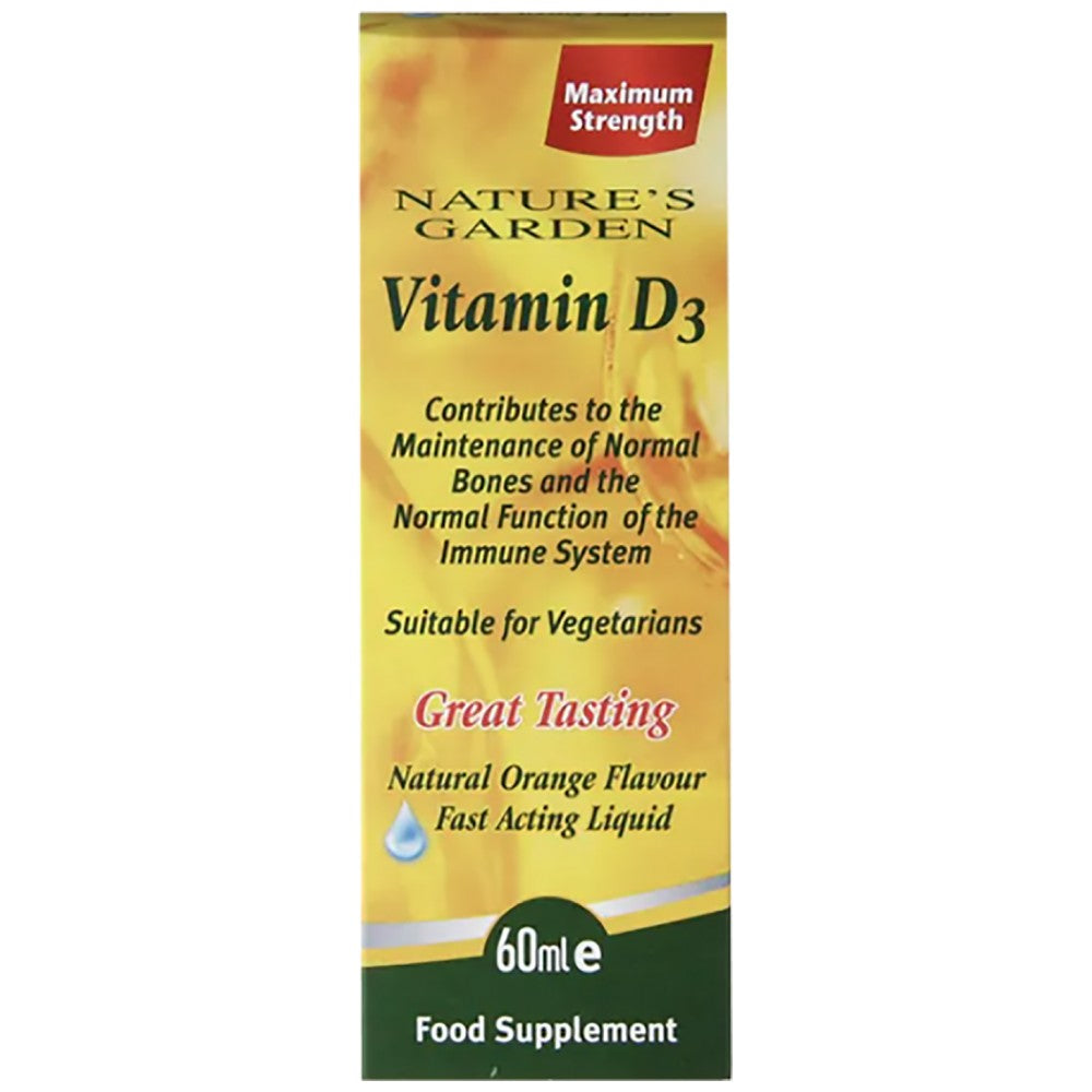 Rychle působící kapalina Vitamin D3 / 100 IU na kapku - 60 ml