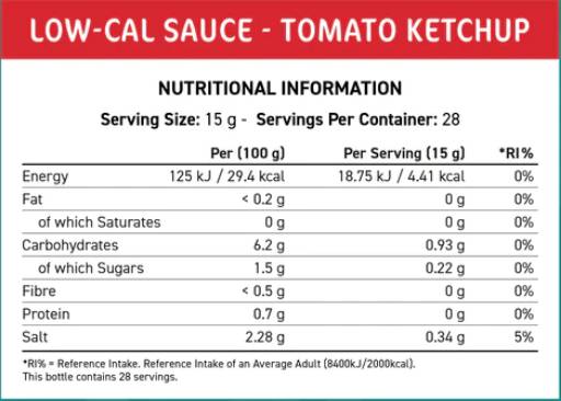 Molho de baixa calça de cozinha ajustada | Ketchup de tomate - 425 ml