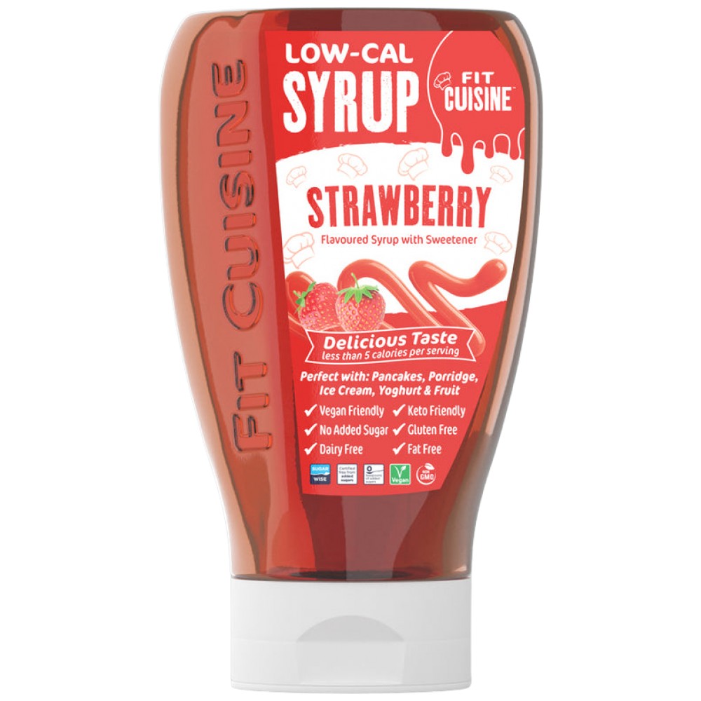 Fit Cuisine Low-Cal Syrup | Strawberry - 425 ml