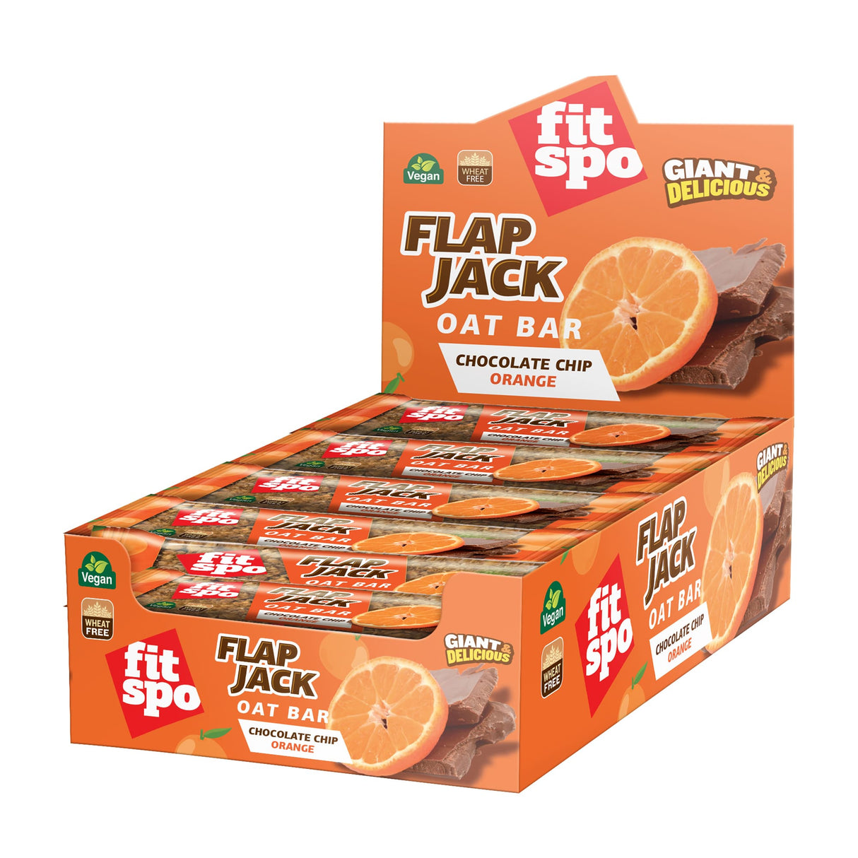 Flap Jack - Energy Oat Bar Orange and Chocolate - 12 x 90 grams
