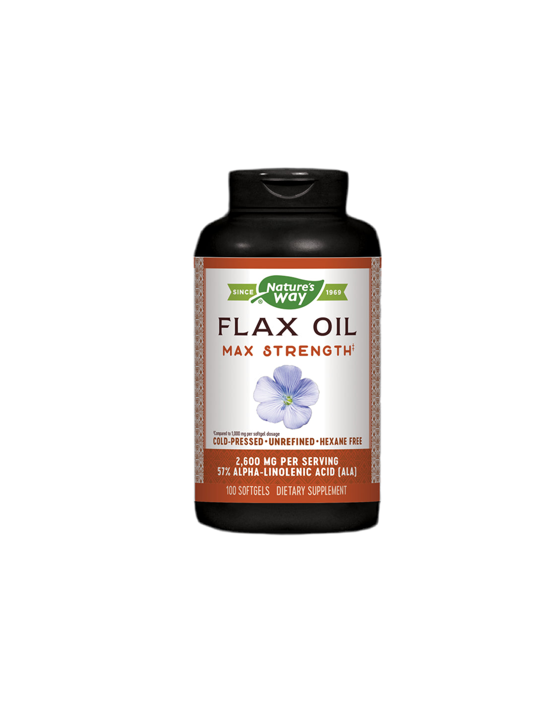 Flax Oil 1300mg High Potency - 100 Gel capsules
