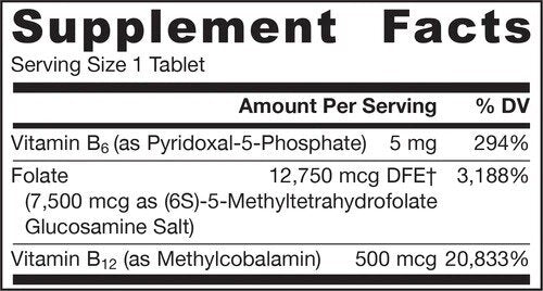 Folát Forte - Methyl Folate + Methyl B12 + P -5 -P - Folát 30 tablet