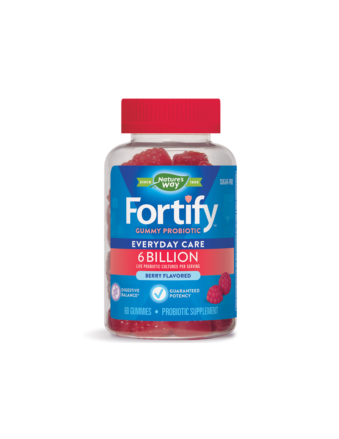 Fortify™ Gummy Probiotic - Fortify™ Gummy Probiotic - 6 Billion Active Probiotics, 60 Nature's Way Gel Tablets