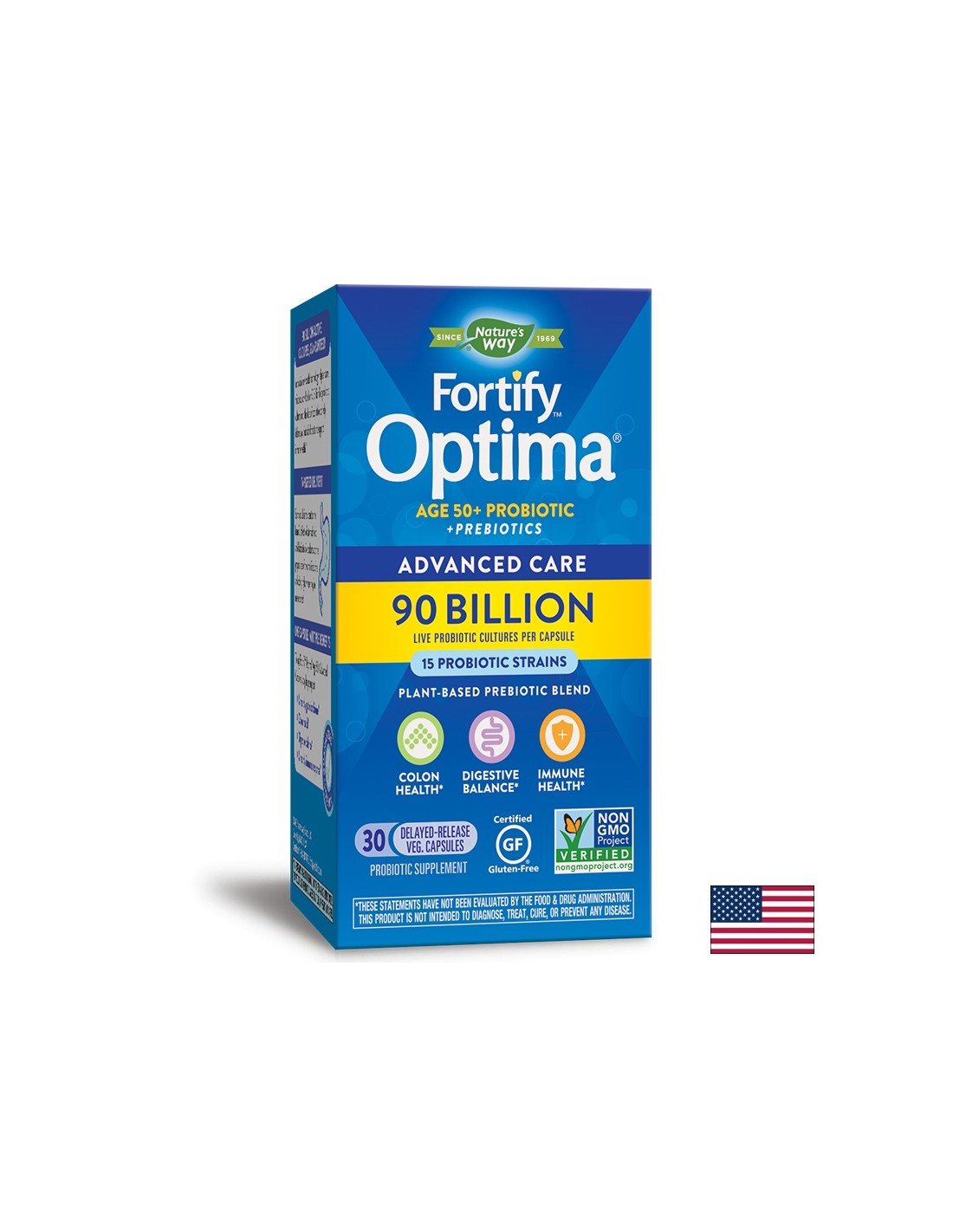 Fortify Optima® Advanced Care Age 50+ Fortify Optima Probiotic + Prebiotics, 90 Billion Active Probiotics, 30 Capsules Nature's Way