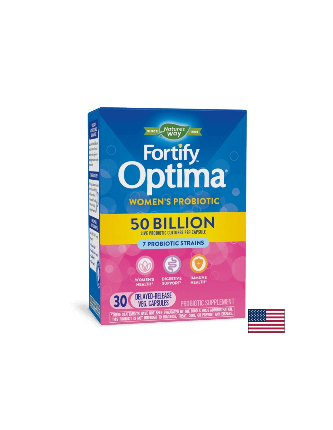 Fortify Optima Women's Probiótico, 50 mil millones de probióticos activos, 30 cápsulas