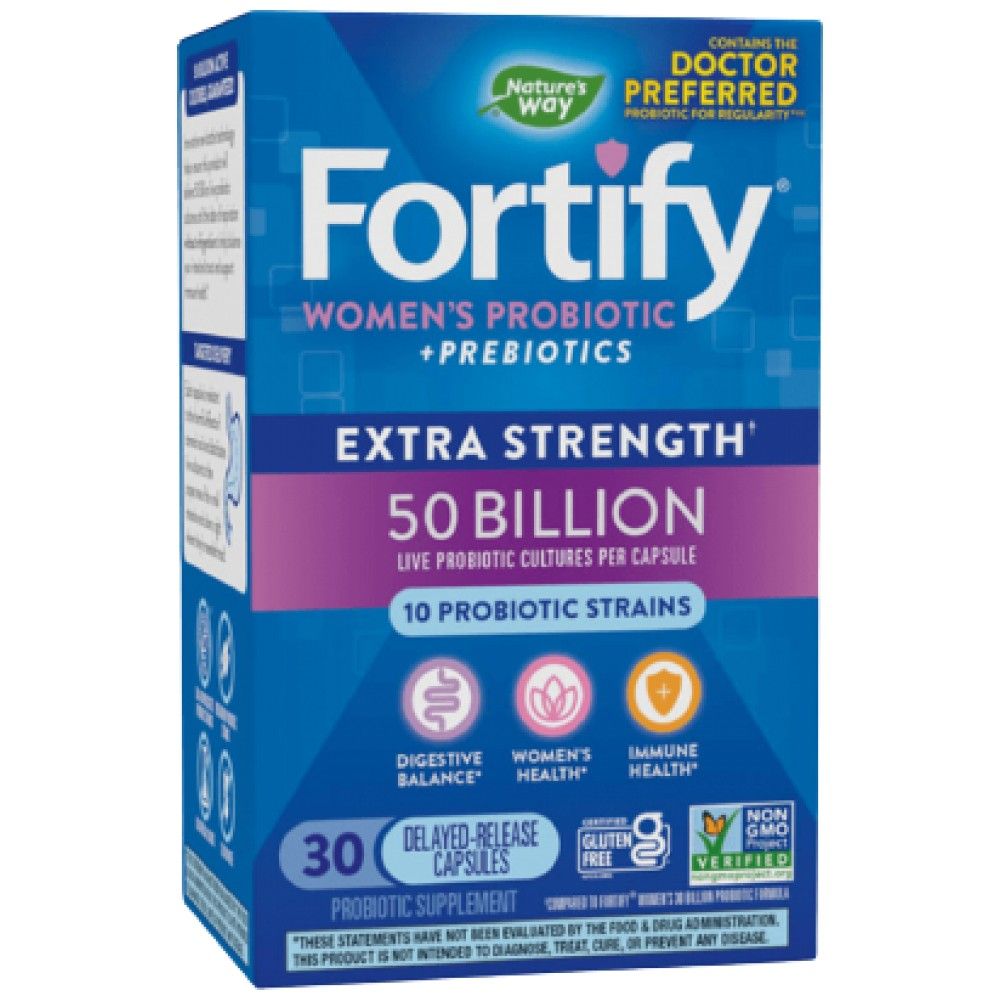 Fortify de 50 mil millones de probióticos activos | Fuerza extra - 30 cápsulas