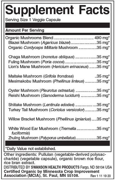 Full Spectrum 14 Mushroom Complex 490 mg - 60 capsules