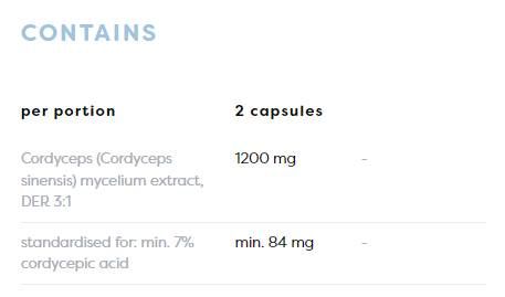Cordyceps 1200 mg - 60 capsules
