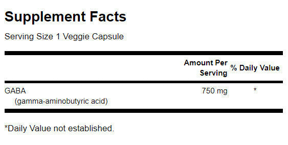 GABA 750 mg / Maximum Strength - 60 capsules