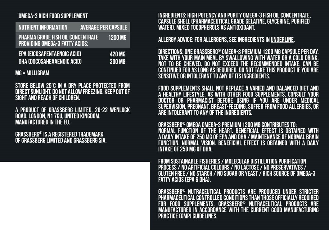 Grasberg Omega-z Premium 1200 mg 90 Softgelen