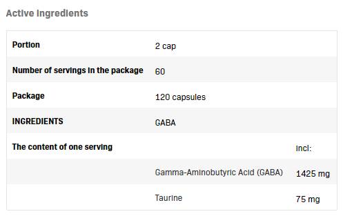 Caps GABA - 120 cápsulas