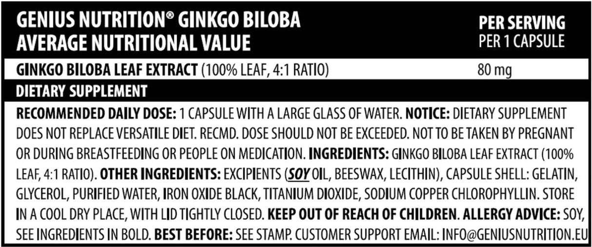 Ginkgo Biloba - 60 capsules