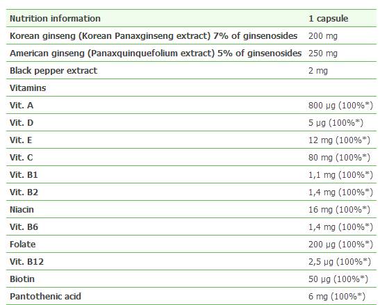 Ginseng Vita Complex - 30 capsules