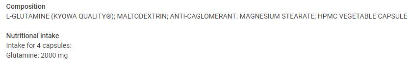 Glutamine Kyowa® 2000 mg - 120 kapsulės