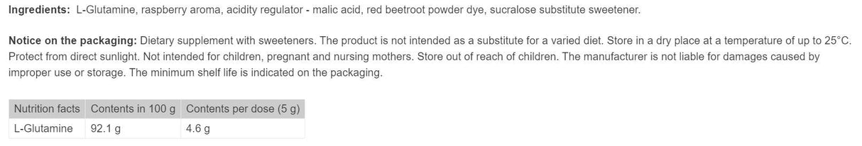 Glutaminepoeder / gefermenteerd - 500 gram