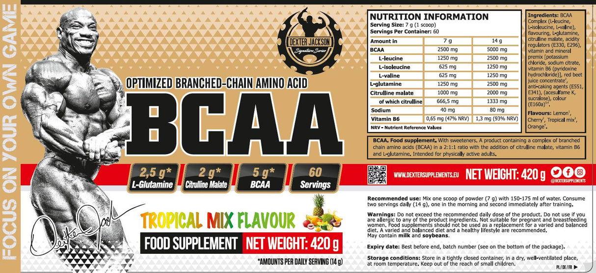 Aukso serija | BCA su L-Glutamino ir L-cilino malate-420 gramais