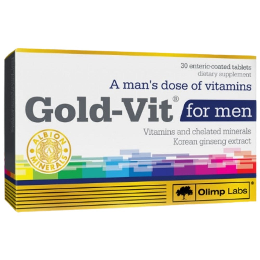 Gold Vit fir Männer - 30 Pëllen