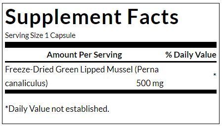 Zielony odmiany małży 500 mg / 60 czapek - 0