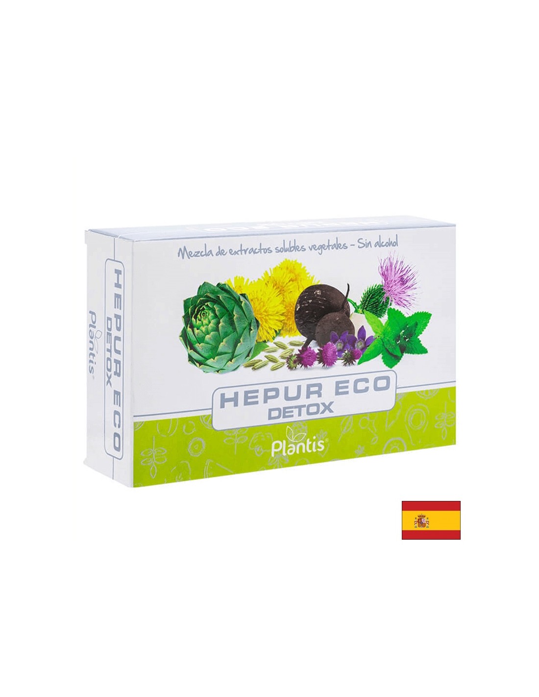 Hepur Eco Detox/ Mezcla desintoxicante a base de hierbas, 20 ampollas para beber Arte<tc>san</tc>Iowa