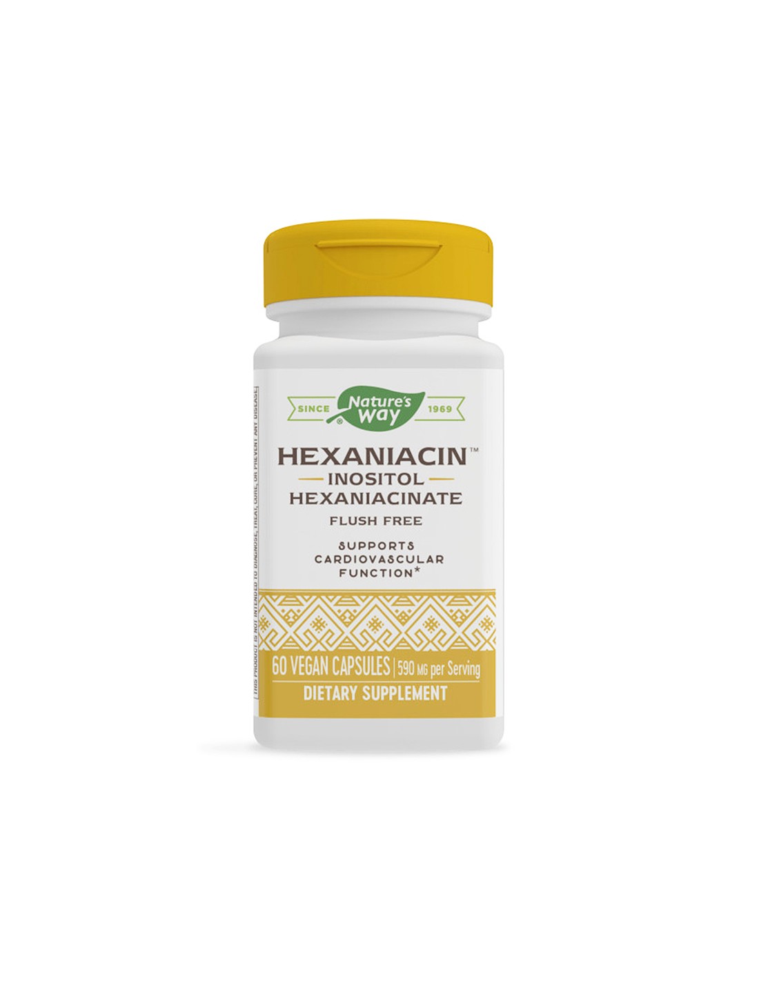Hexaniacin ™ inozytol heksanianinowy bez spłukiwania - heksaniakina (heksanitynian inozytolowy), 60 kapsułek natury