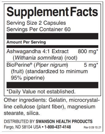 Héich absorbe Ashwagandha & Black Peffer | Mat der Biergine - 120 Kapselen