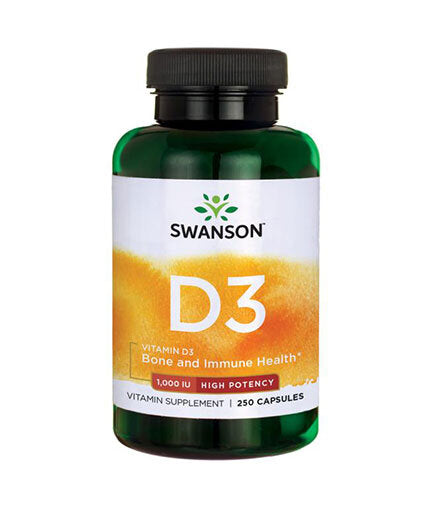 Héich Potenz Vitamin D3 1000 IU - 250 Kapselen