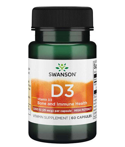 Héich Potenz Vitamin D3 1000 IU - 60 Kapselen