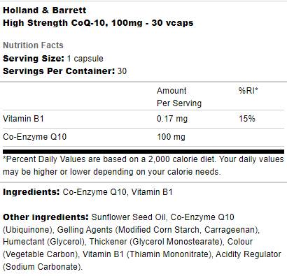 High Strength CoQ-10 100 mg - 30 capsules