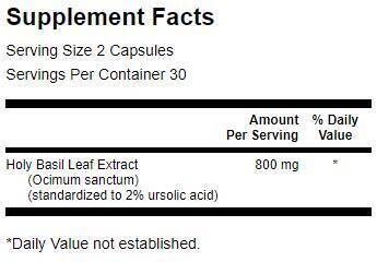 Extracto de albahaca sagrada (tulsi) 400 mg - 60 cápsulas