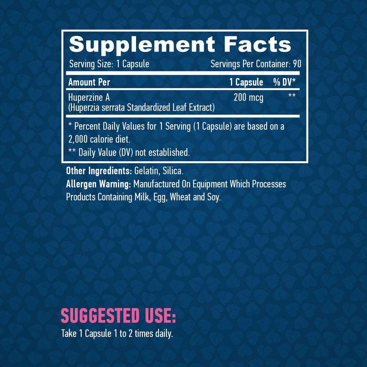 Huperzine A 98% ekstrakt 200 mcg / 90 czapek