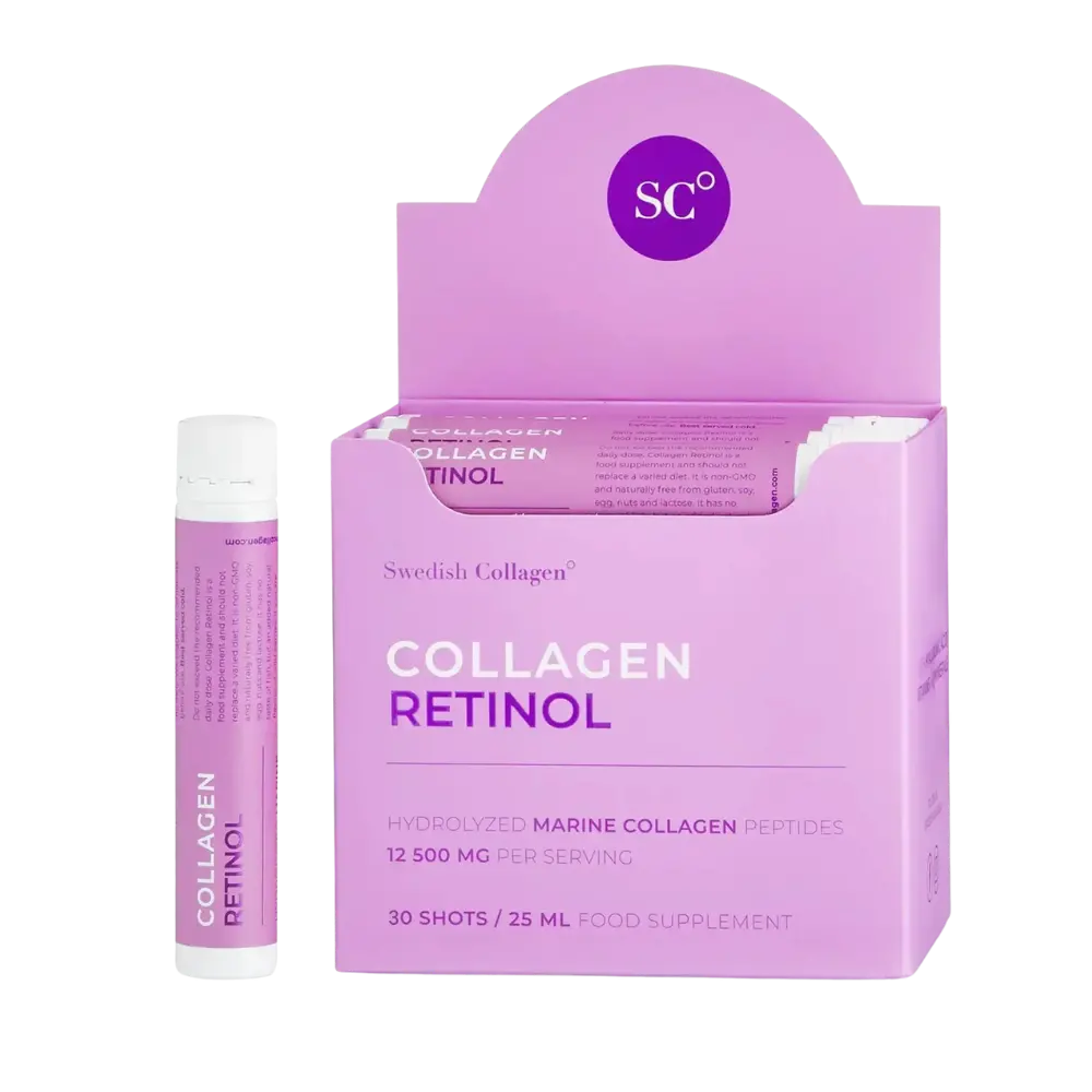 Fish Collagen 12500 mg with Retinol, Hyaluronic Acid, Biotin, MSM /30 pcs x 25 ml/ Swedish Collagen