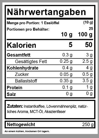 Direkt Kaffi - Gehir Brennstoff - 250 Gramm