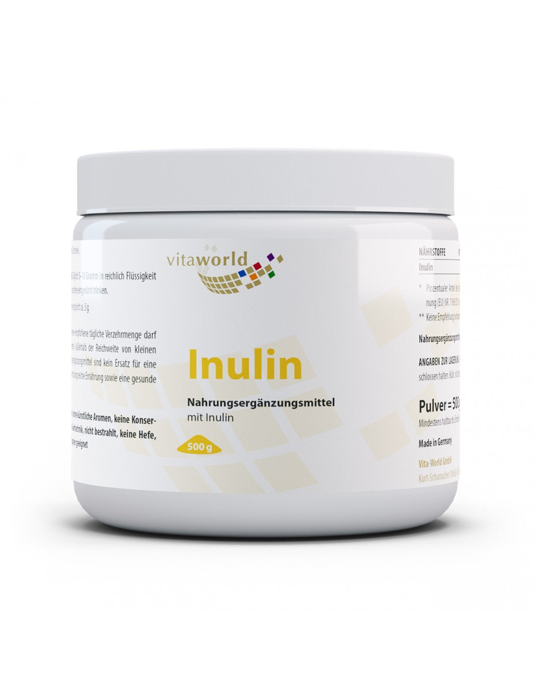 Inulina (inulina), 500 g de polvo
