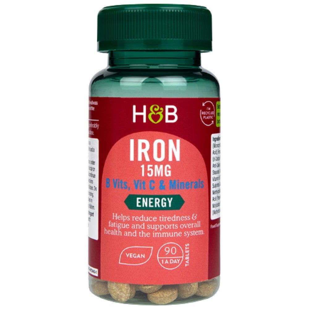 Iron 15 mg | Met vitamines en mineralen - 90 tabletten