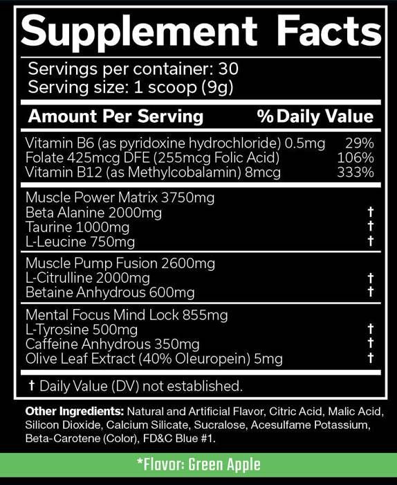 De schaduw! Pre -Workout - 270 gram