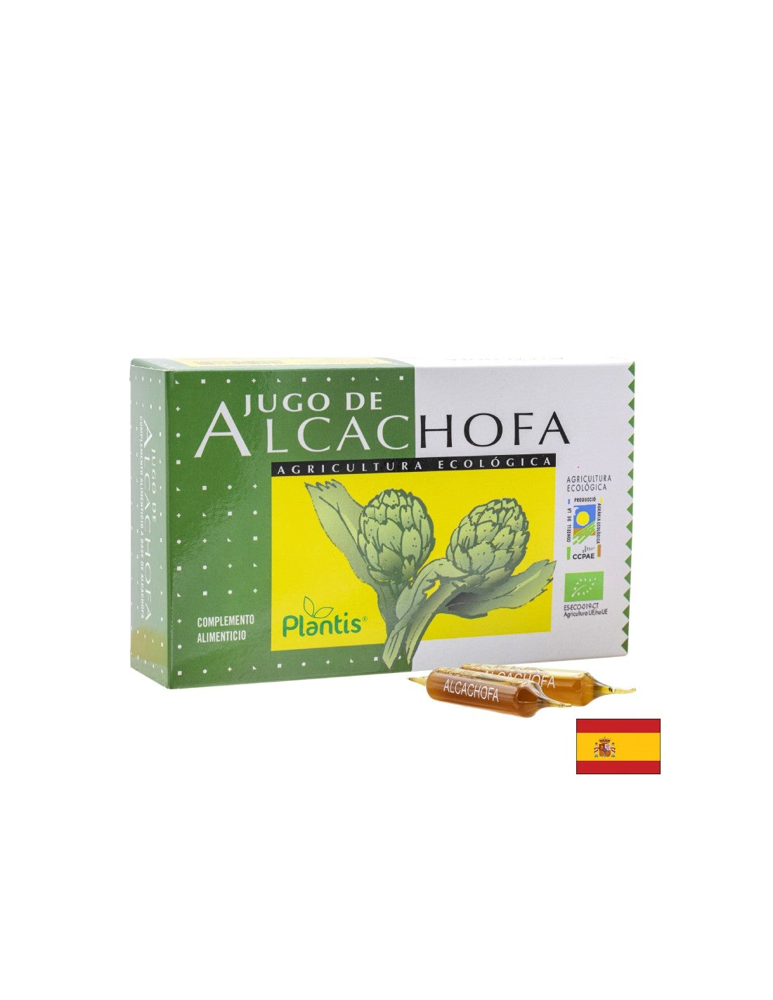 Jugo de Alcachofa / Artichoke (Jus) / Liewer a Bile, 20 drénken Artesania Ampuler